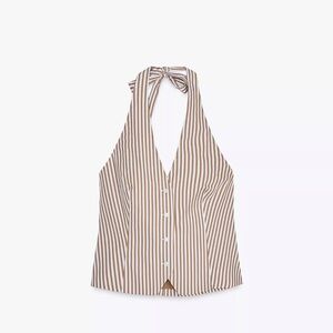 Striped Halter vest top